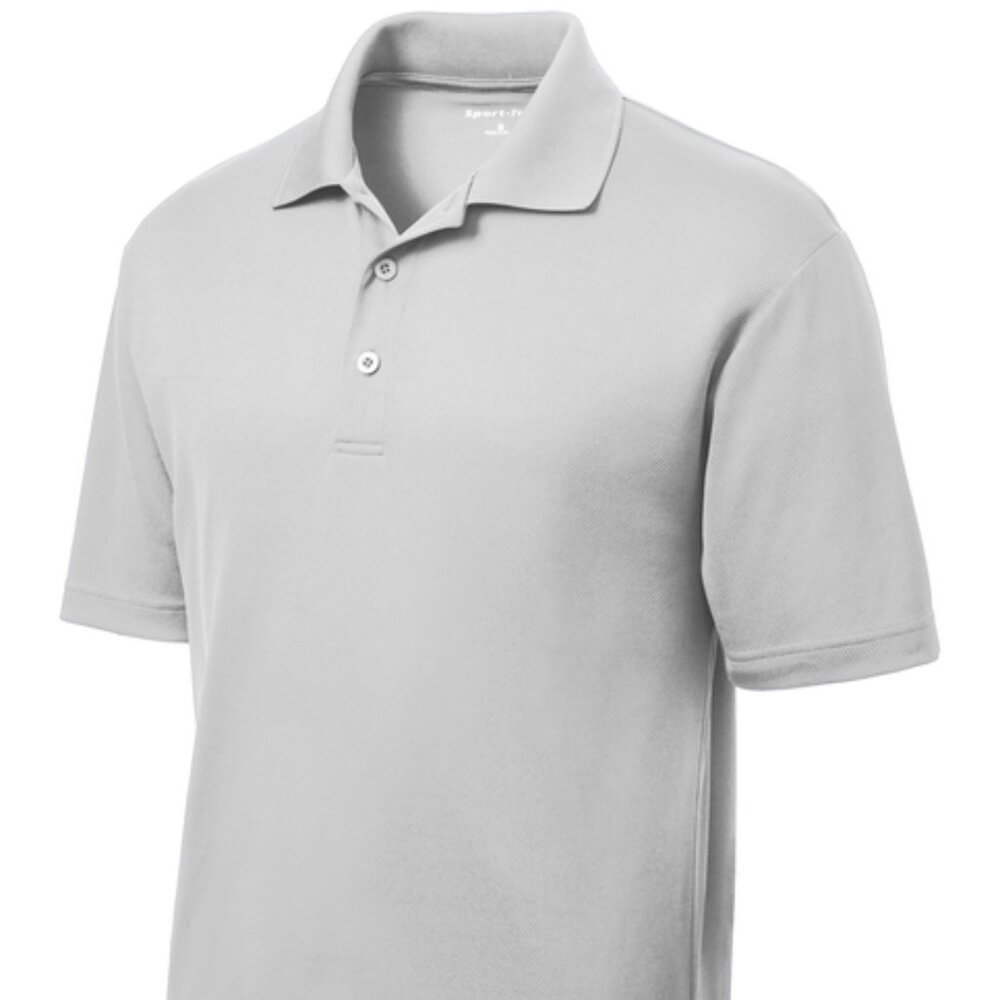 New Sport-Tek Silver/Gray RacerMesh Short Sleeve Polo Shirt Mens/Unisex Size XL